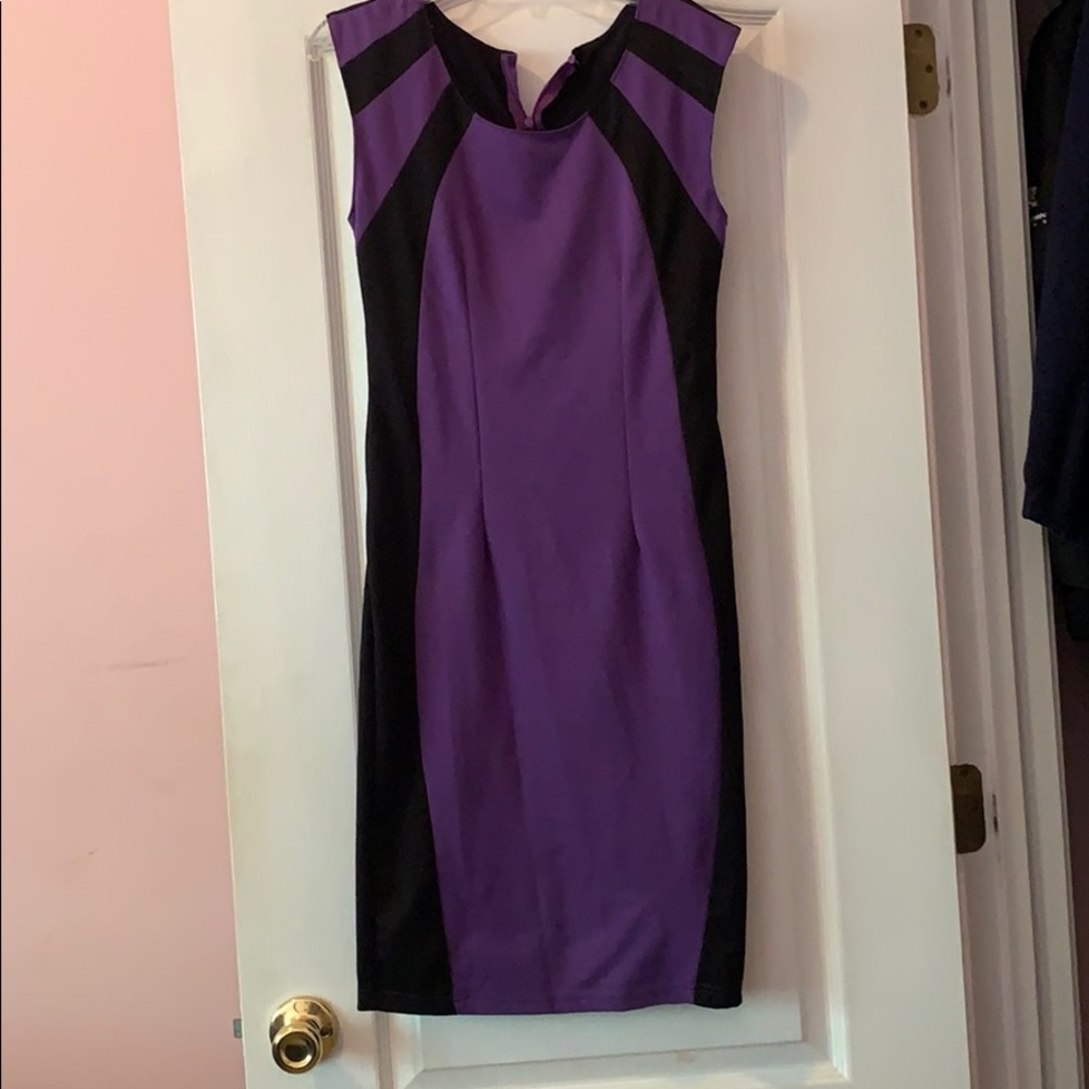 Purple & Black Dress